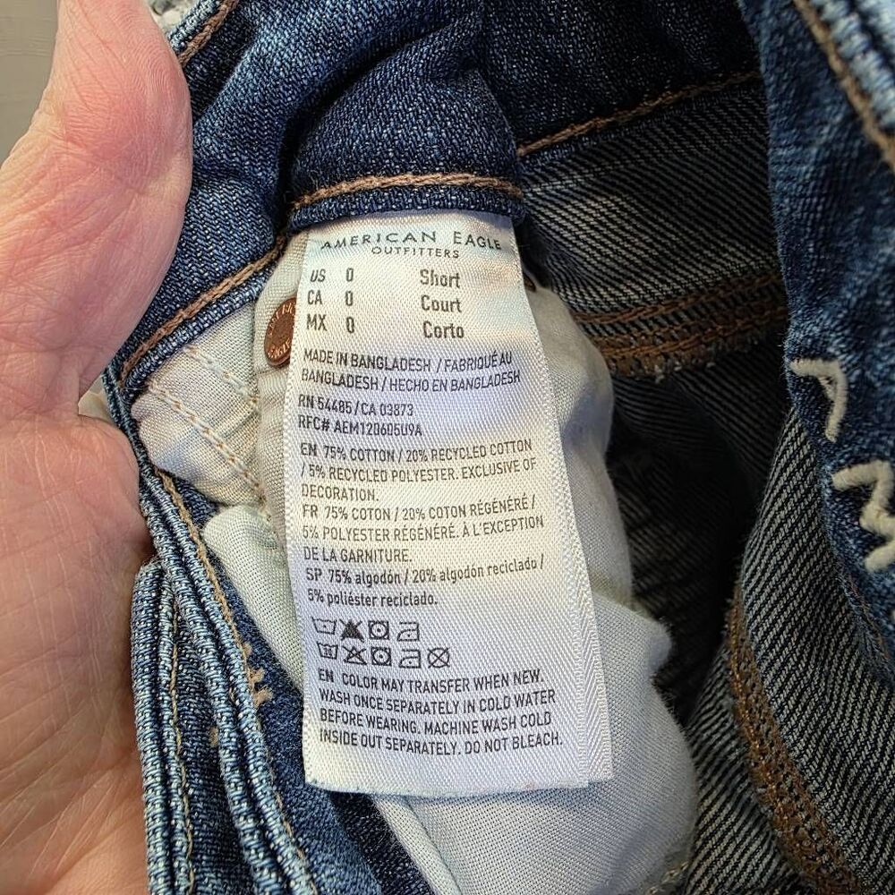 American Eagle Outfitters Super High Rise Baggy Wide Leg Jeans Size 0 Short - Picture 7 of 9
